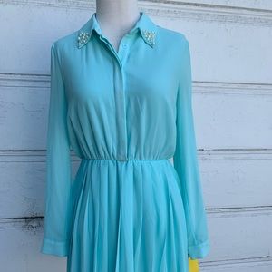 Blue Forever 21 Retro-Style Dress Sz Small